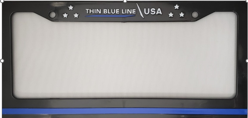Blue Line License Plate Frame