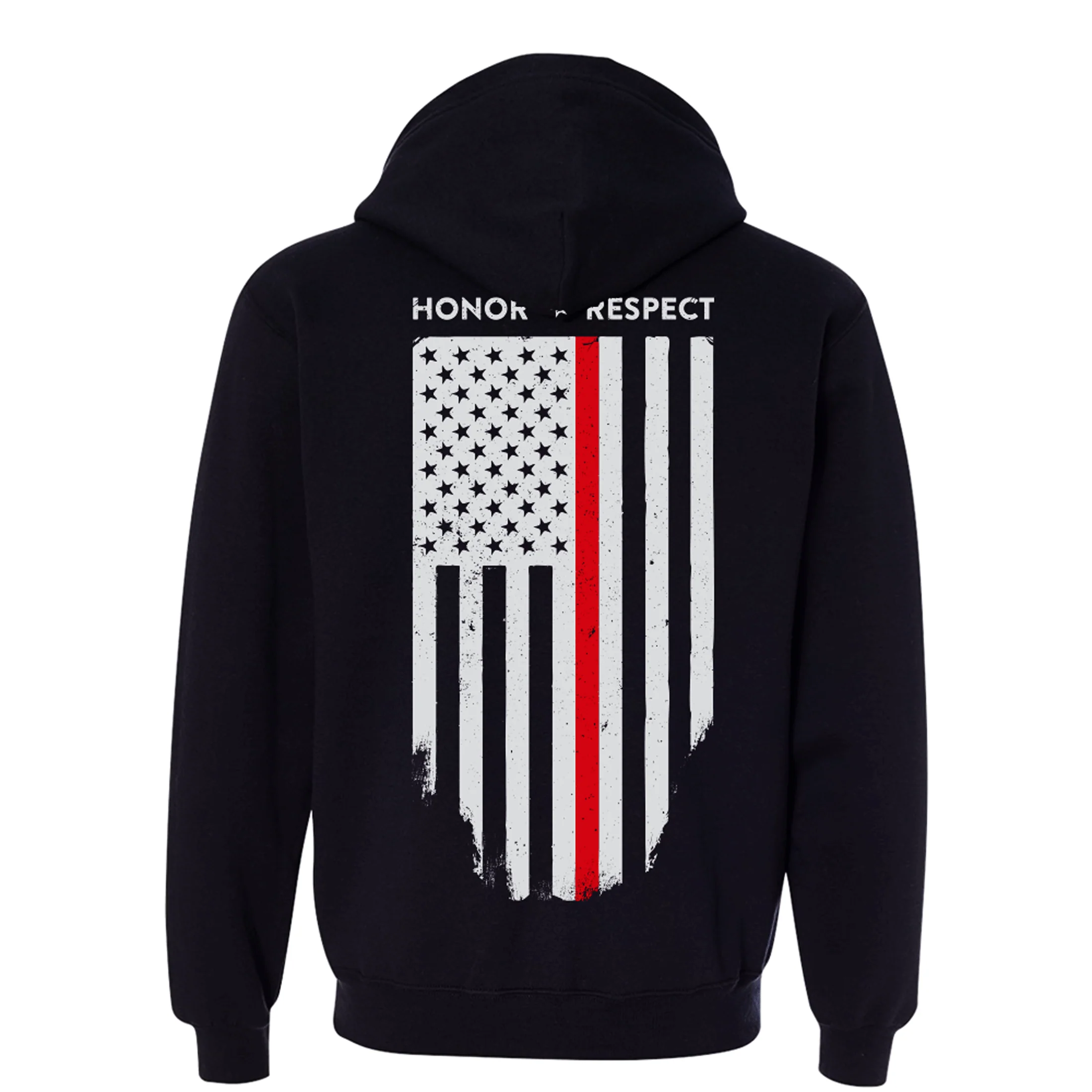 red line hoodie back